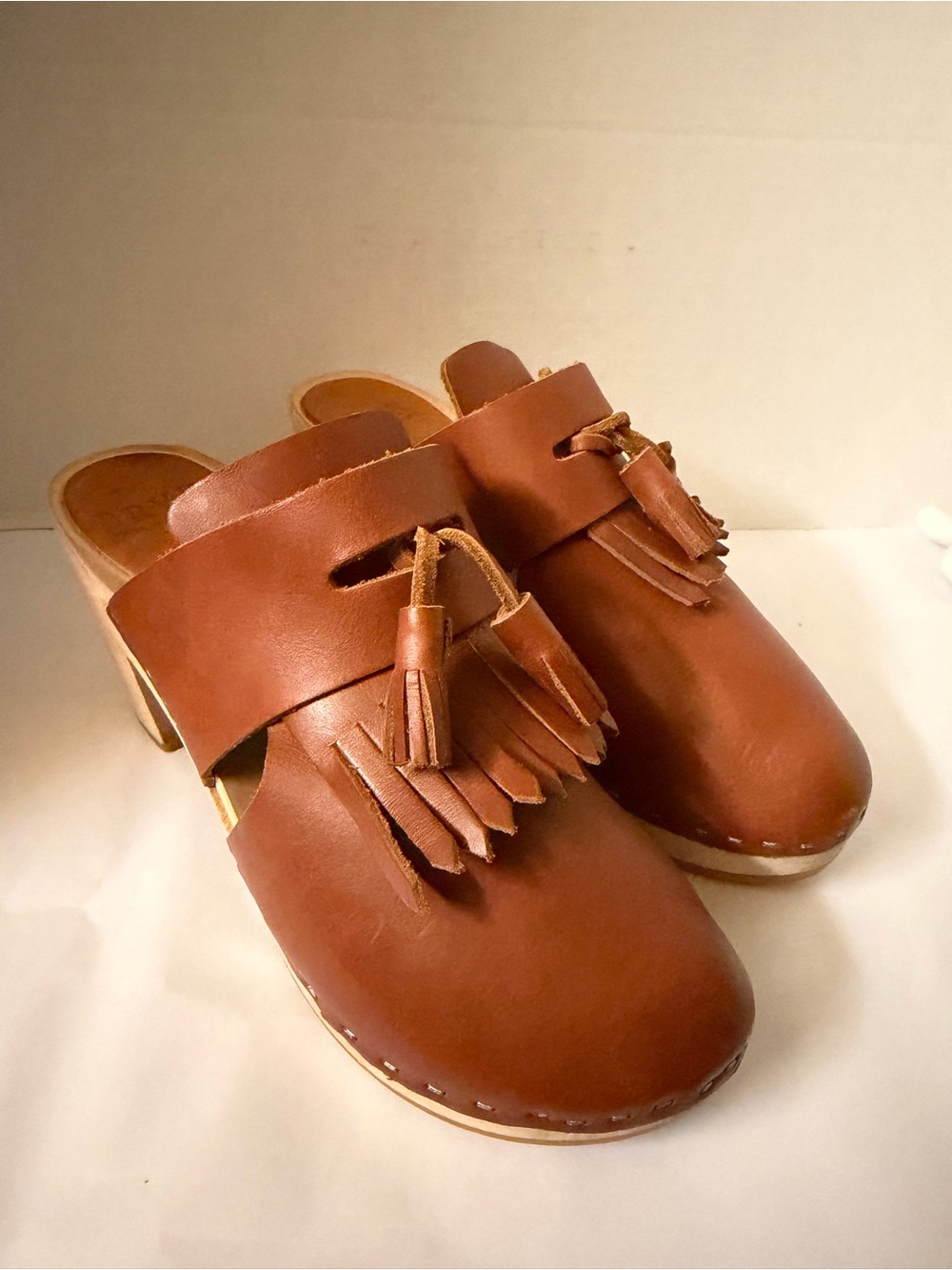BRYR Zoe Leather Heel Clog Sz 38,8 Women’s - Picture 4 of 16